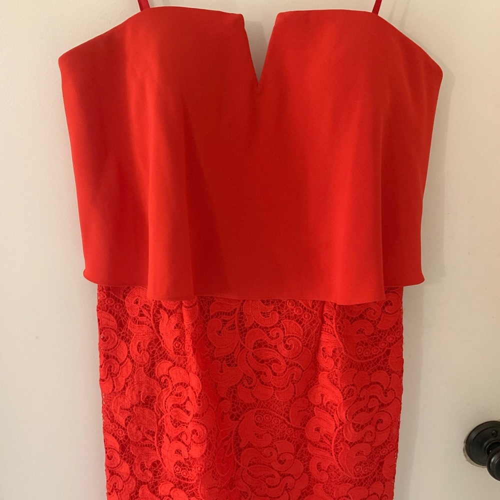Red Strapless Dress